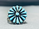 Incredible Signed Vintage Native American Zuni Turquoise Sterling Silver Ring-Nativo Arts