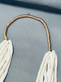 Native American Authentic Coriz Santo Domingo White Shell Heishi Expert Wrap Necklace-Nativo Arts
