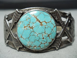 Museum Crossed Arrows Vintage Native American Navajo Turquoise Sterling Silver Bracelet-Nativo Arts