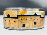 Native American Important Pueblo Vintage Navajo Agate Sterling Silver Bracelet-Nativo Arts