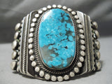 One Of The Best Vintage Native American Navajo Rick Martinez Turquoise Sterling Silver Bracelet-Nativo Arts