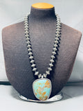The Best Bead San Felipe Turquoise Sterling Silver Necklace-Nativo Arts