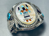 Ceremonial Vintage Native American Navajo Turquoise Sterling Silver Bracelet-Nativo Arts