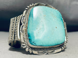 Rare Vintage Native American Navajo Apache Turquoise Sterling Silver Bracelet-Nativo Arts