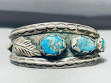 Rena Jack Vintage Native American Navajo Signed Pilot Mountain Sterling Silver Bracelet-Nativo Arts