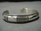 Amazing Vintage Navajo Jonny Nez Sterling Silver Native American Bracelet-Nativo Arts