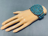 One Of The Best Vintage Native American Navajo Mamie James Turquoise Sterling Silver Bracelet-Nativo Arts