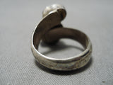 Marvelous Vintage Native American Navajo Wrap Around Sterling Silver Turquoise Ring-Nativo Arts