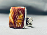 Important Unique Vintage Native American Navajo Ben Begaye (d) Shell Sterling Silver Ring-Nativo Arts