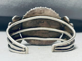 Early Huge Vintage Native American Navajo Turquoise Sterling Silver Cluster Bracelet-Nativo Arts