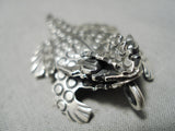 So Detailed!! Navajo Sterling Silver Horned Toad Native American Pin-Nativo Arts