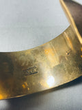 Important Vintage Native American Navajo Orville Tsinnie Brass Bracelet Cuff-Nativo Arts