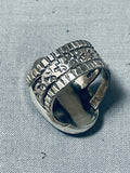 Exceptional San Felipe Kingman Turquoise Sterling Silver Huge Ring-Nativo Arts