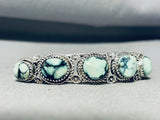 Important Vintage Native American Navajo Tortoise Turquoise Sterling Silver Bracelet-Nativo Arts