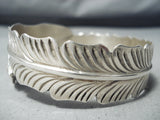 One Of The Most Detailed Native American Navajo Turquoise Sterling Silver Bangle Bracelet-Nativo Arts