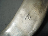 Incredible Vintage Native American Navajo Blue Turquoise Sterling Silver Bracelet-Nativo Arts