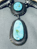 Benny Boyd Vintage Native American Navajo Turquoise Sterling Silver Necklace Old-Nativo Arts