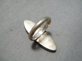 Expressive Vintage Navajo Turquoise Sterling Silver Ring Native American Old-Nativo Arts