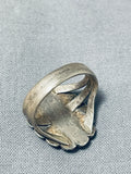 Gorgeous Vintage Native American Navajo Cerillos Turquoise Sterling Silver Ring-Nativo Arts