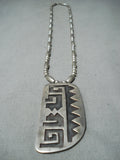 Sensational Vintage Navajo Sterling Silver Necklace Native American Old-Nativo Arts