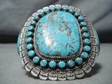 One Of The Best Vintage Native American Navajo #8 Turquoise Sterling Silver Bracelet-Nativo Arts