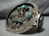 Best Vintage Native American Navajo Kachina Cerrillos Turquoise Sterling Silver Bracelet-Nativo Arts