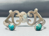 Native American Extremely Valuable Late 1800's/ 1900's Ingot Silver Turquoise Bracelet-Nativo Arts