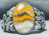 Jake Francosa San Felipe Honeybee Jasper Sterling Silver Bracelet-Nativo Arts
