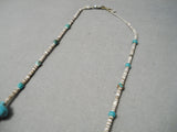 Stunning Vintage Navajo Spiderweb Turquoise Native American Necklace Old-Nativo Arts