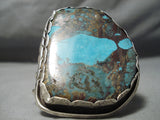 One Of The Biggest Best Vintage Native American Navajo Bisbee Turquoise Sterling Silver Bracelet-Nativo Arts