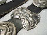 Important Martha Cayatineto Sterling Silver Vintage Native American Navajo Concho Belt-Nativo Arts