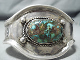 Unforgettable Vintage Native American Navajo Turquoise Sterling Silver Bracelet Old-Nativo Arts
