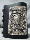 Phenomenal Navajo Native American Sterling Silver Chieftain Bowguard-Nativo Arts