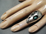 Fantastic Vintage Navajo Turquoise Sterling Silver Ring Native American Old-Nativo Arts