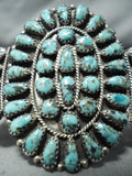 Authentic Vintage Native American Navajo Larry Moses Begay Turquoise Sterling Silver Bracelet-Nativo Arts