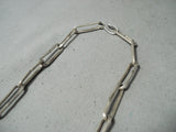 Authentic Vintage Native American Navajo Kee Joe Benally Sterling Silver Necklace-Nativo Arts