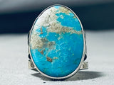 Outstanding San Felipe 8 Turquoise Sterling Silver Huge Ring-Nativo Arts