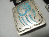 One Of The Best Vintage Native American Navajo Sterling Silver Turquoise Concho Belt-Nativo Arts
