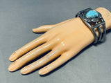 Chapo Family Vintage Native American Navajo Turquoise Sterling Silver Bracelet-Nativo Arts