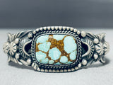 The Best Vintage Native American Navajo Vic Begay #8 Turquoise Sterling Silver Bracelet-Nativo Arts