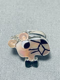 Authentic Pink Panther Native American Pink Shell Sterling Silver Ring-Nativo Arts
