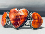 The Most Unique Vintage Native American Taos Shell Heart Sterling Silver Bracelet-Nativo Arts