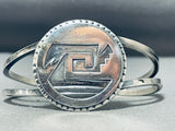 Fascinating Native American Navajo Sterling Silver Geometric Bracelet-Nativo Arts
