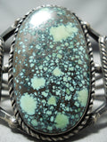Lander Blue Turquoise Vintage Navajo Sterling Silver Bracelet-Nativo Arts
