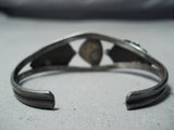 Wonderful Vintage Native American Navajo Kingman Turquoise Sterling Silver Bracelet Old-Nativo Arts