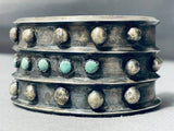 Important Tawney Cruz Vintage Native American Navajo Turquoise Sterling Silver Bracelet-Nativo Arts