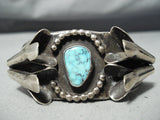 Very Rare Vintage Native American Navajo Rare Turquoise Squash Blossom Sterling Silver Bracelet-Nativo Arts