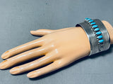 Fabulous Vintage Native American Navajo Sleeping Beauty Turquoise Sterling Silver Bracelet-Nativo Arts