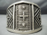 Incredible Navajo Sterling Silver Crosses Bracelet Native American-Nativo Arts