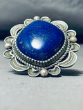 Native American Best Vintage Al Sanchez Midnight Lapis Sterling Silver Ring-Nativo Arts